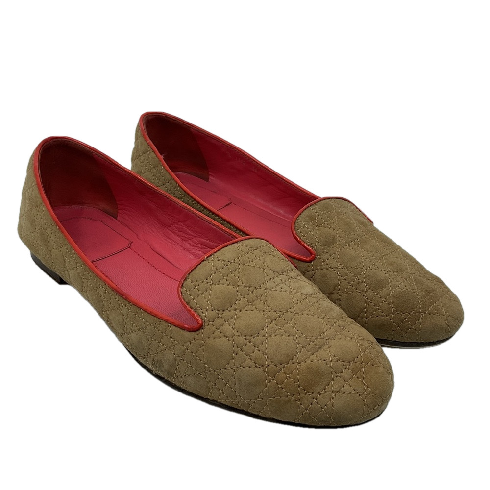 Dior Tan Quilted Women's Loafers